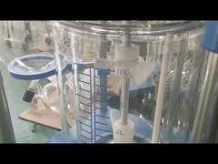 Reactor de vidrio de laboratorio de acero inoxidable 304, reactor de presión de vidrio, mini monocapa