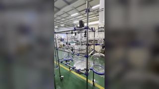 Reactor de vidrio de laboratorio para síntesis química
